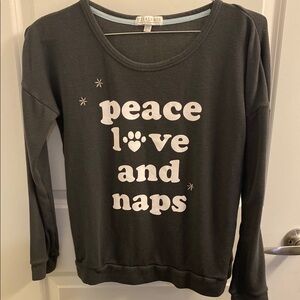 Gray “Peace Love and Naps” Sweatshirt
